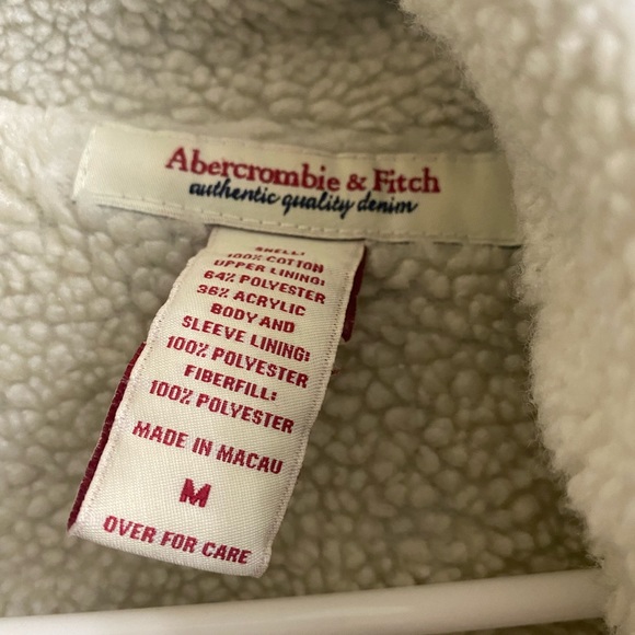 Abercrombie & Fitch Fleece Denim Jacket - Picture 3 of 3